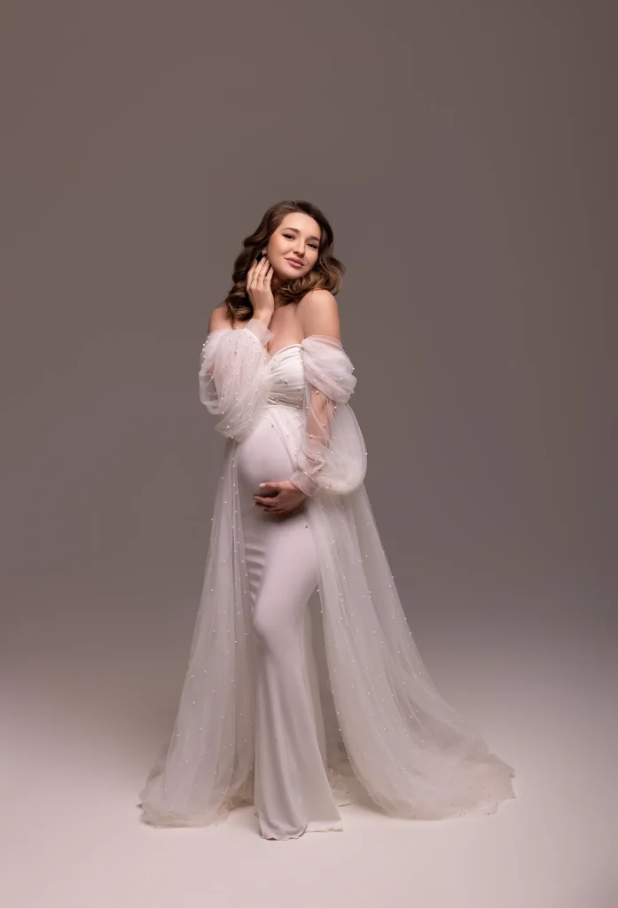 Babybauchshootings 43 babybauchshooting mit kleid studio