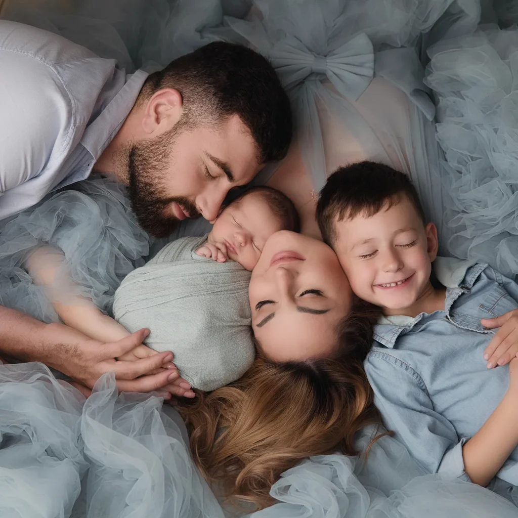 neugeborenenshooting mit stoff